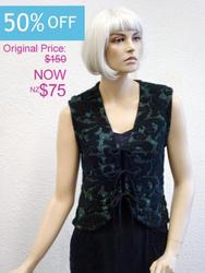 Possum Merino Knitwear, Clothing & Woolens: Possum merino glitteratti vest (less fur)