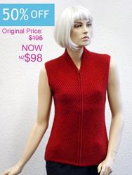 Possum Merino Knitwear, Clothing & Woolens: Possum merino chelsea vest (less fur)