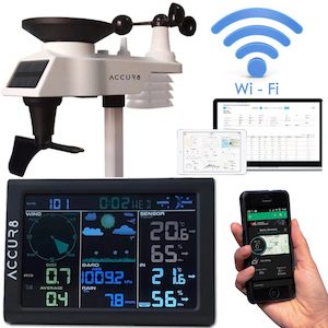 ACCUR8 DWS5100 5-in-1 Premium-Quality Solar-Powered WiFi Weather Station incl We&hellip;