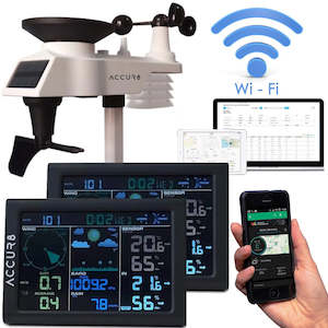 Frontpage: Two Screen Bundle - DWS 5100 5-in-1 Complete Solar-Powered WiFi Weather Station with Weather Alerts