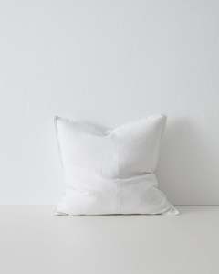 Como Linen Cushion: Como Snow