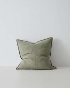 Como Linen Cushion: Como Olive
