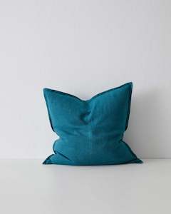 Como Linen Cushion: Como Teal