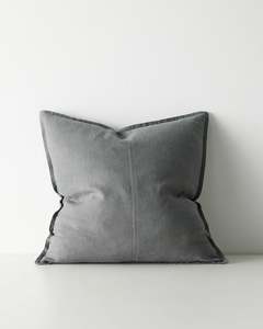 Linen Cushions: Como Steel