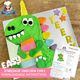 Dinosaur Unicorn Cake Template and Easy Decorating Tutorial