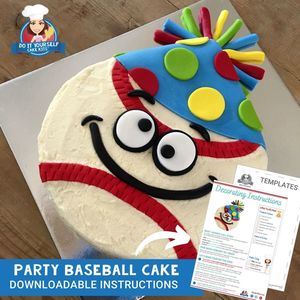 Baseball Birthday Cake Printable Template Decorating Tutorial