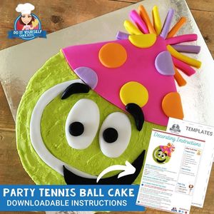 Tennis Birthday Cake Printable Template Easy Decorating Tutorial