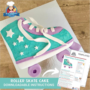 Roller Skate Cake Downloadable Template and Tutorial DIY