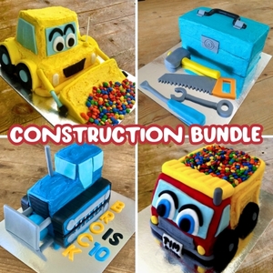 Construction Cake Template Bundle Easy Tutorials Great Value