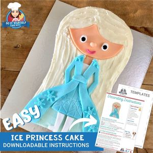 Ice Princess Cake Printable Template Decorating Tutorial Frozen