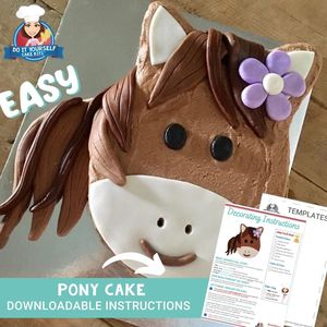 Pony Cake Printable Template Easy Decorating Tutorial Horse