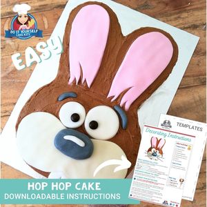 Hop Hop Cake Printable Template Easy Decorating Tutorial