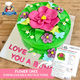 Flower Cake Printable Template and Tutorial Mother's Day Cake