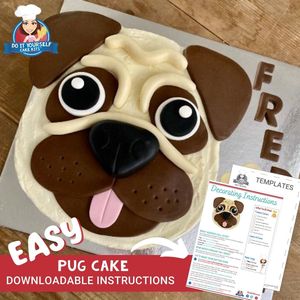 Pug Cake Printable Template Easy Decorating Tutorial Pets