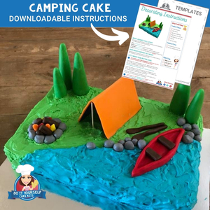 Camping Cake PDF Template and Tutorial Fits your Bluey Toys