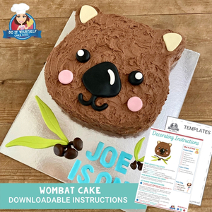 Baby Wombat Cake Digital Template and Tutorial Aussie Animals