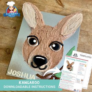 Kangaroo Cake Printable Template Easy Decorating Tutorial