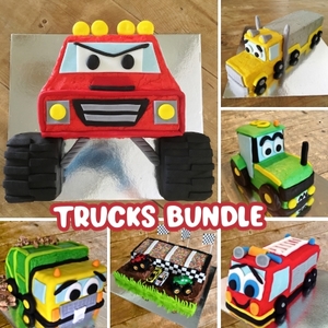 Truck Cake Template Bundle Step by Step Tutorials Great Value