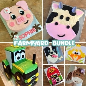 Farm Cake Template Bundle Step by Step Tutorials Great Value