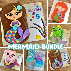 Mermaid Cake Template Bundle Step by Step Guide Great Value