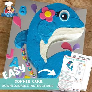 Dolphin Cake Printable Template Easy Decorating Tutorial