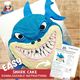 Shark Cake Printable Template Decorating Tutorial Beach Party