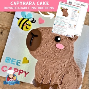 Capybara Cake Printable Template Easy Decorating Tutorial