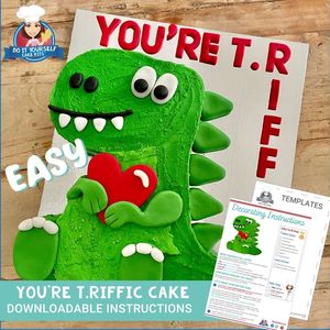 You're T-riffic Cake Printable Template and Decorating Tutorial