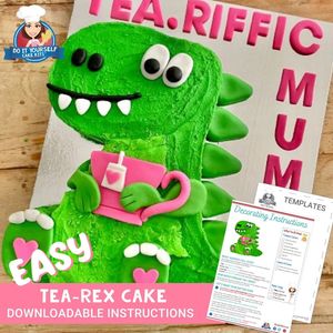 Tea-Rex Cake Template Decorating Tutorial Mum Cake Ideas