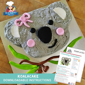 Koala Cake Template and Tutoiral Baby Shower Cake Aussie
