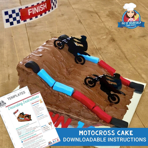 Motocross Cake Downloadable Template and Tutorial Dike Bike
