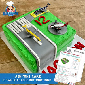 Airport Cake Printable Template and Tutorial Easy Designs