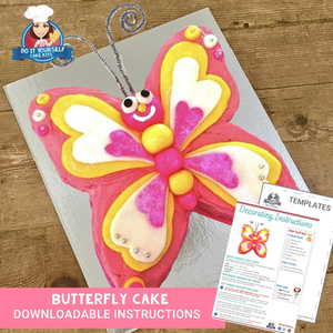Butterfly Cake Printable Template and Tutorial First Birthday Idea