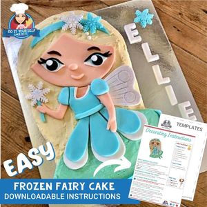 Frozen Fairy Cake Printable Template Easy Decorating Tutorial
