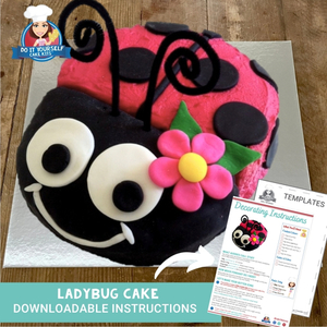 Ladybug Cake Printable Template and Tutorial Easy to follow