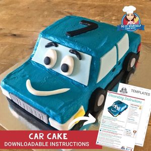 Car Cake Printable Template Decorating Tutorial 3D Design