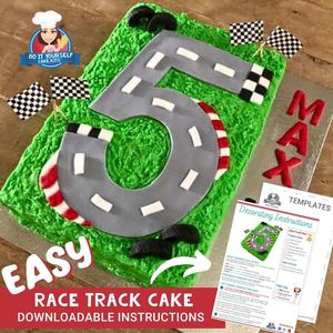 Race Track Cake Printable Template and Easy Decorating Tutorial