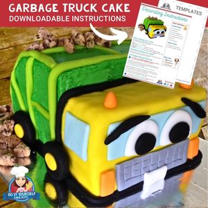 Garbage Truck Cake Printable Template Easy Decorating Tutorial