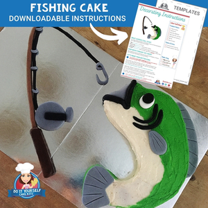 Fishing Cake Template and Tutorial PDF Download Easy Design