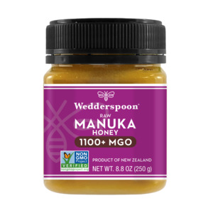 Mgo Rated Manuka Honey: Raw Monofloral Manuka Honey 1100+ MGO, 250g