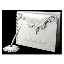 Wedding Guest Books: Diamond Wedding Guest Book With Pen