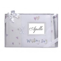 Wedding Guest Books: Wedding Day Guest Book With Hearts
