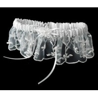 Products: White Sheer Embroidered Garter