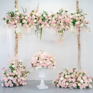 Custom Floral Styling By Wedding She Wrote: DIY Real Look Pink Wedding Flower Arrangements