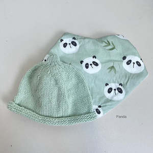 Baby Hats: Dribble Bib and Baby Beanie Set