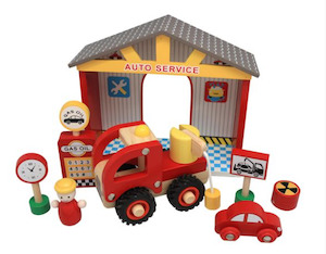 Toy: Wooden Service Station Set