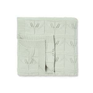 Sleeptime: Aster & Oak Sage Leaf Knit Blanket