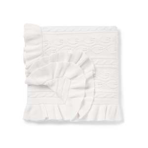 Sleeptime: A&O Snow Ruffle Knit Blanket