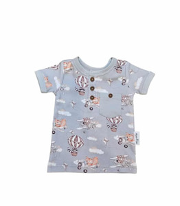 Clothes: Aster & Oak Flying Friends Henley Tee