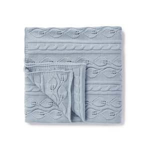 Sleeptime: Aster & Oak Cable Knit Blanket - Fog